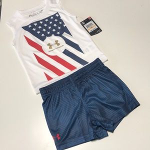 Under Armour Heat Gear shorts and tank set